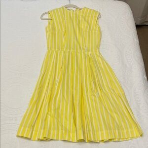 Yellow Striped Vintage Day Dress